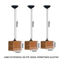 Ver imagem 5 de Kit Com 3 Luminarias Minimalista Cannes De Teto Em Madeira Nobre