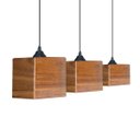 Ver imagem 4 de Kit Com 3 Luminarias Minimalista Cannes De Teto Em Madeira Nobre