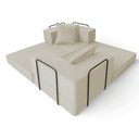 Ver imagem 2 de Sofá Cama Modular Mold 2 Lugares 190cm Bege Boucle Loja Sheep