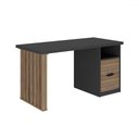 Ver imagem 1 de Mesa Escrivaninha Florence 2 Gavetas Nogal/preto - Artany Móveis