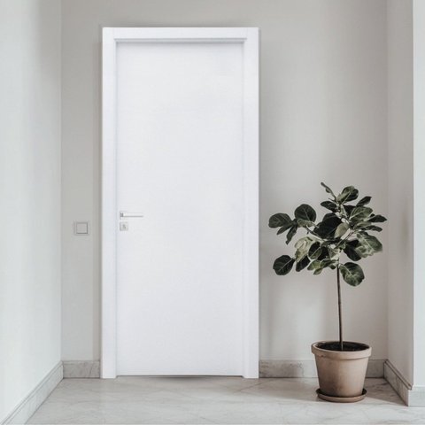 Porta Lisa UV Batente Regulável 07 cm a 13 cm Guarnição 7 cm 72 x 210 Rodam Abertura Direita Marrom