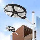 Ver imagem 2 de Luminária Solar Ovni 360 Graus 400w Gigante Placa Led Sensor Ilumina Ovini Holofote Jardim Casa