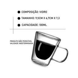 Caneca De Vidro Duplo Bistrô - 2