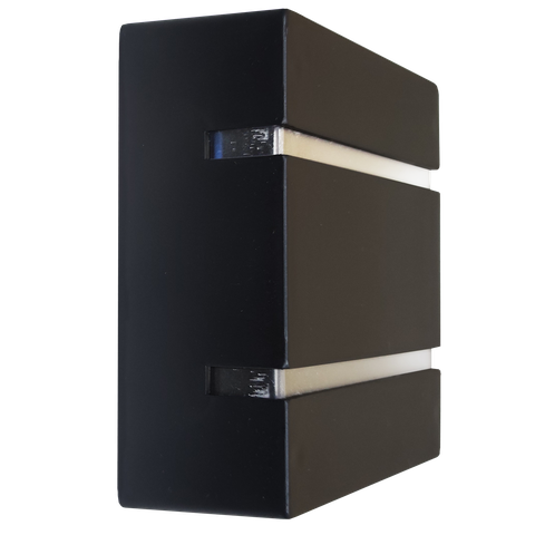 Arandela Externa Luminária de Parede Slim 2 Focos Soquete G9:preto/liso/110/220