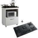 Ver imagem 1 de Kit Balcão 1 Porta Salvia Mais Cooktop Fogão Itatiaia Essencial 5 Bocas Bivolt Preto