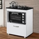 Ver imagem 2 de Kit Balcão 1 Porta Salvia Mais Cooktop Fogão Itatiaia Essencial 5 Bocas Bivolt Preto