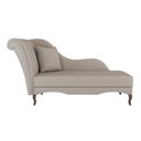 Ver imagem 2 de Divã Recamier Chaise Longue Valentina Clássico com Pés de Madeira Suede Bege - Desk Design