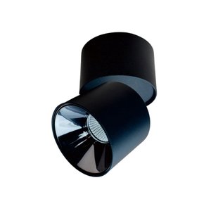 Spot Sobrepor Redondo Preto Direcionável 10cm Led 15W 3000K Bivolt EMBU LED