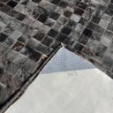 Ver imagem 3 de Tapete De Couro preto café 3,00x4,00 sem bordas peça 5x5cm