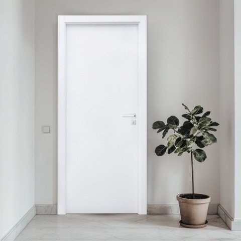 Porta Lisa UV Batente Regulável 07 cm a 13 cm Guarnição 7 cm 102 x 210 Rodam Abertura Esquerda Marrom
