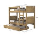 Ver imagem 3 de Beliche Bibox Treliche Cama Auxiliar 100% Mdf Top Star Forte:amêndoa