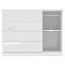 Ver imagem 4 de Jogo de Quarto Infantil com Guarda-Roupa 4 Portas + Cômoda + Berço 100 - Phoenix Baby