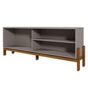 Ver imagem 5 de Rack TV 75 pol. 188cm 1 Porta Grigio Fosco/Canela Z30- Mpozenato