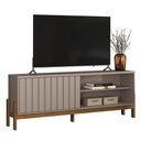 Ver imagem 1 de Rack TV 75 pol. 188cm 1 Porta Grigio Fosco/Canela Z30- Mpozenato