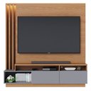 Ver imagem 7 de Estante Home Theater para TV 75 Pol. com LED 180cm Maitê C05 Freijó/Cinza Fosco - Mpozenato