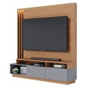 Ver imagem 1 de Estante Home Theater para TV 75 Pol. com LED 180cm Maitê C05 Freijó/Cinza Fosco - Mpozenato