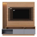 Ver mais imagens de Estante Home Theater para TV 75 Pol. com LED 180cm Maitê C05 Freijó/Cinza Fosco - Mpozenato