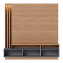 Ver imagem 6 de Estante Home Theater para TV 75 Pol. com LED 180cm Maitê C05 Freijó/Cinza Fosco - Mpozenato