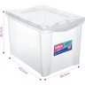 Kit 5 Caixa Organizadora Plástica 30 Lts Multiuso com Trava - 4