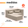 Sofá Puff Canto In Box Modular 3 em 1 Boucle - Smart Pack - 2