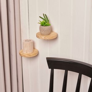 Dupla de Mini Prateleiras Decorativas CASA 67 Redondo