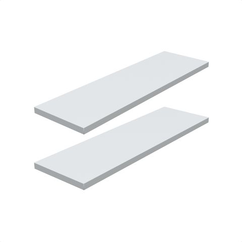 Kit 2 Prateleira Branca 50X15 + Suporte Flutuante Mdf  Organizadora Decoração Cozinha Banheiro Sala