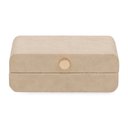 Ver imagem 1 de Caixa em Mdf com Revestimento em Pu Bege e Dourado 7,5x20x15cm