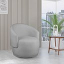 Ver imagem 2 de Poltrona Orgânica Beatriz Sala de Estar Minimalista Recepção Escritório Bouclé Prata