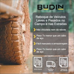 Cinta Fita de Reboque e Arraste 70 ton x 8 metros plana - Caminhão / Trator / 4x4 / Trilhas / Off ro - 5