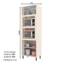 Ver imagem 3 de Armário Paneleiro Torre Quente 2 Fornos Connect Off White – Henn