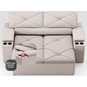 Ver imagem 5 de Sofá com Porta Copos Retrátil e Reclinável Pop 1,54m Velosuede Areia - Netsofas