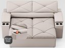 Ver imagem 5 de Sofá com Porta Copos Retrátil e Reclinável Pop 1,54m Velosuede Areia - Netsofas