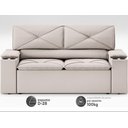 Ver imagem 4 de Sofá com Porta Copos Retrátil e Reclinável Pop 1,54m Velosuede Areia - Netsofas