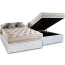 Ver imagem 1 de Cama Box Baú Casal: Colchão Molas Herval Maxspring Scotland + Base CRC Courano White(138x188)