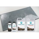 Ver imagem 1 de Kit Porcelanato Líquido Metálico Cinza Prata / Prata Platinum AG por M² Resinas ag