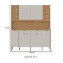 Ver imagem 4 de Armário de Cozinha Botanika 6 Portas 2 Gavetas Freijó/soft - Kits Paraná