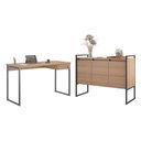 Ver imagem 1 de Conjunto de Mesa e Buffet Lumoro Garruer 1 Gaveta MDP 120cm Montana Casah