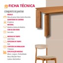 Ver imagem 6 de Sala de Jantar Mesa Nala 220cm Tampo Laminado Canto Moeda com 8 Cadeiras Noronha
