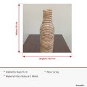 Ver imagem 2 de Vaso Decorativo de Fibra Natural e Metal 71x17x17cm Enfeite Sala Mesa Estante