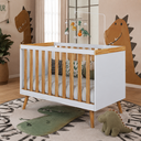 Ver mais imagens de Berço Peroba Sky Americano Mini Cama Branco Amêndoa Infantil