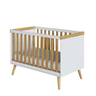 Berço Peroba Sky Americano Mini Cama Branco Amêndoa Infantil - 1
