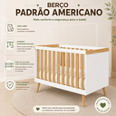 Ver imagem 5 de Berço Peroba Sky Americano Mini Cama Branco Amêndoa Infantil