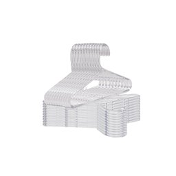 Pacote com 25 Cabides Tradicional Extra Grosso Transparente – Alta Resistência e Design Moderno - 1