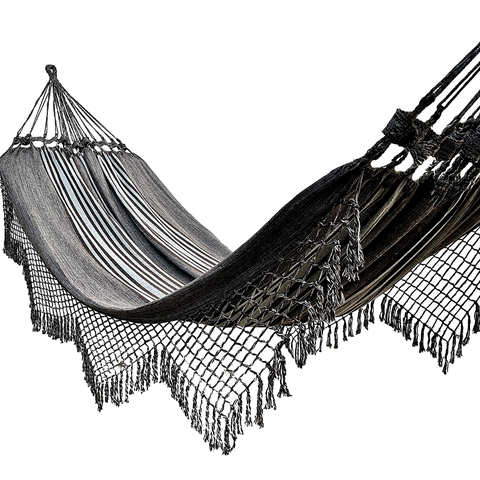 Rede Grande De Dormir Para Casal King 4,70m Várias Cores:Marrom listrada