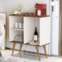 Ver imagem 1 de Cantinho do Café Axios Off Canela com Nichos Modelo Retro Aparador de Sala