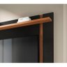 Painel para Tv Suspenso Extensivo Leme Preto Acetinado Noce Milano - Colibri - 4