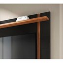 Ver imagem 4 de Painel para Tv Suspenso Extensivo Leme Preto Acetinado Noce Milano - Colibri