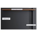 Ver imagem 2 de Painel para Tv Suspenso Extensivo Leme Preto Acetinado Noce Milano - Colibri