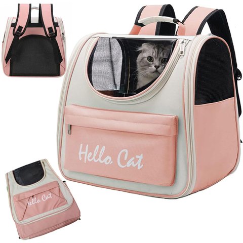 Mochila Transporte Bolsa Carregar Pet Gato Cachorro Animais Estimaçao Bolso Ventilaçao Vista Panoram