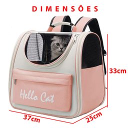 Mochila Transporte Bolsa Carregar Pet Gato Cachorro Animais Estimaçao Bolso Ventilaçao Vista Panoram - 2